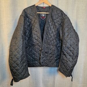 MotoCentric Jacket Liner Mens XL Black Quilted Full Zip Motorcycle Padded‎ Recon